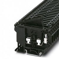 Изображение Клемма 2-проводная проходная винтовая 4мм2 на DIN рейку  для установки предохранителя 5х20, 5х25, 5х30 JUK 5-HESI(Black) черная 800V/6.3A  3004100WE WONKE ELECTRIC 
