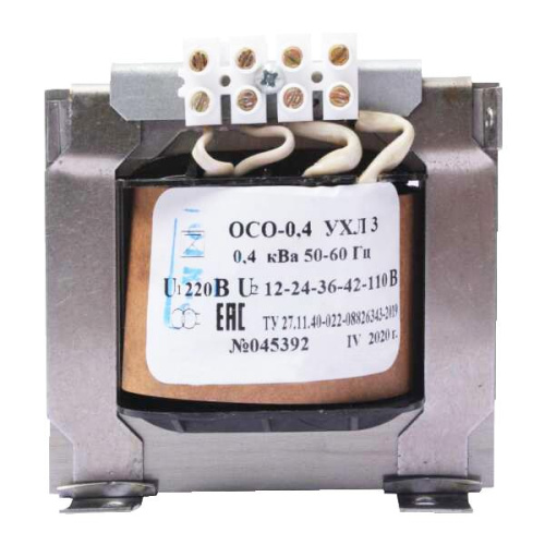 Трансформатор ОСО-0.4 УХЛ3 220/12-24-36-42-110. IP00 Электротехник ET014047 Изображение Трансформатор ОСО-0.4 УХЛ3 220/12-24-36-42-110. IP00 Электротехник ET014047