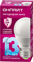 Изображение Лампа светодиодная 90 428 OLL-G45-13-230-6.5K-E27-FR ОНЛАЙТ 90428 
