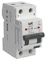 Изображение Выключатель автоматический дифференц. тока B10N 2P C10 30мА тип AC ARMAT IEK AR-B10N-2-C010C030 