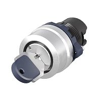 Изображение Головка переключателя с ключом на 2 положения с возвратом стандартная ручка алюм. черн. DKC M22S-KM2A 