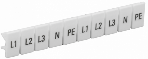 Изображение Маркеры для КПИ-4кв.мм с символами "L1; L2; L3; N; PE" IEK YZN11M-004-K00-A 