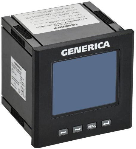 Изображение Мультиметр цифровой щитовой 3ф RS-485 96х96 LCD GENERICA IDM21-5-3-1-LCD-G 