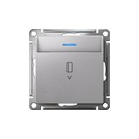 Изображение Выключатель карточный AtlasDesign 10А с подсветкой без задержки отключения механизм алюм. SE ATN000314 