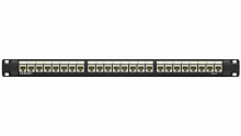 Изображение Патч-панель 19дюйм 1UCAT6 24 модуля RJ45 неэкранированная DKC RN6PPU24 