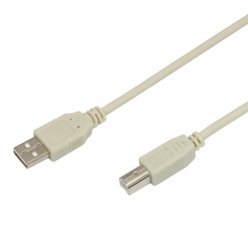 Изображение Шнур USB 2.0 (USB А-USB В) 3м бел. REXANT 18-1106 