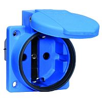 Изображение Розетка встраиваемая Schuko 16А 3п 250В IP54 с уплотнит. син. Bals 71082 