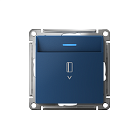 Изображение Выключатель карточный AtlasDesign 10А с подсветкой без задержки отключения механизм аквамарин SE ATN001114 