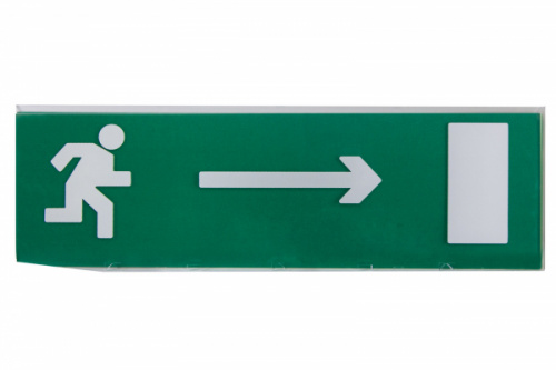 Изображение Сменное табло "Направление к эвакуационному выходу направо" зеленый фон для "Топаз" TDM  SQ0349-0212 