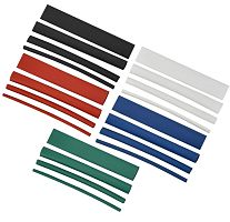 Изображение Набор трубок термоусадочных тонкостен. ТТУ 2/1 4/2 6/3 8/4 (З С К Ч) 20х8см разноцвет. IEK UDRS-D2-D8-10-3 