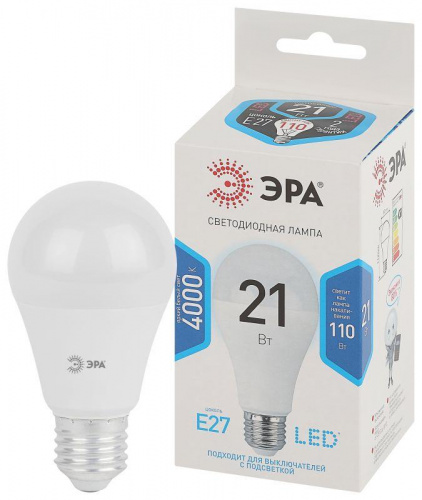 Изображение Лампа светодиодная LED A65-21W-840-E27(диод,груша,21Вт,нейтр,E27) Б0035332 