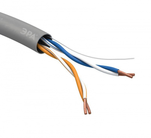 Изображение Кабель  UTP 2x2x24 AWG Cat5e CU PVC 305м (м) ЭРА Б0044428 