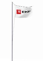 Изображение Мачта молниеприемная секционная пассивная стальная c флагом ММСПС-Ф-8 L8м PROxima EKF mmsps-f-8 