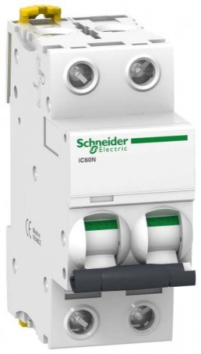 Изображение Автомат  Schneider Electric iC60N  2Р  50А  тип C  6кА  на DIN-рейку  A9F79250 