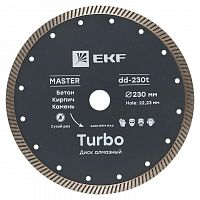 Изображение Диск алмазный Turbo 230х22.23мм Master EKF dd-230t 