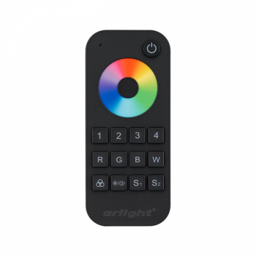 Изображение Пульт SMART-R26-RGBW Black (4 зоны, 2.4G) (Arlight, IP20 Пластик, 5 лет) 23477 
