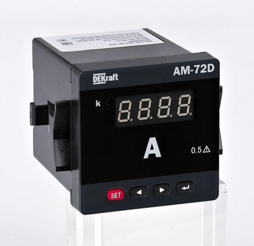 Изображение Амперметр цифровой 96х96мм 3ф вход 1А выход DO+RS485 LED-дисплей АМ-96D SchE 50339DEK 