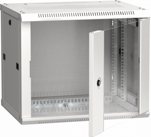Изображение Шкаф настенный 19 LINEA W 6U 600x450мм стеклянная дверь RAL7035 LWR3-06U64-GF 