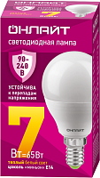 Изображение Лампа светодиодная 90 541 OLL-G45-7-230-2.7К-E14-FR PRO 90-240В ОНЛАЙТ 90541 