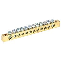 Изображение Шина PEN "земля-ноль" 6х9мм 12/2 (12 групп/крепеж по краям) Rexant 11-2368 