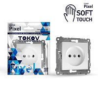 Изображение Розетка 1-м СП Pixel 16А IP20 без заземл. механизм айс TOKOV ELECTRIC TKE-PX-R1-C34 