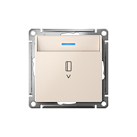 Изображение Выключатель карточный AtlasDesign 10А с подсветкой без задержки отключения механизм беж. SE ATN000214 