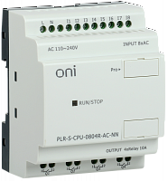 Изображение Реле логическое PLR-S. CPU0804(R) 220В AC без экрана ONI PLR-S-CPU-0804R-AC-NN 