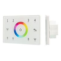 Изображение Панель Sens SMART-P85-RGBW White (230В 4 зоны 2.4G) (IP20 пластик) Arlight 028404 