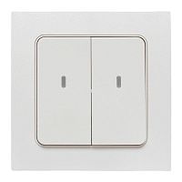 Изображение Умный беспроводной выключатель Стокгольм 2-кл. белый Zigbee EKF Сonnect RCV-ST2-WS-ZB 