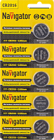 Изображение Элемент питания Navigator 94 763 NBT-CR2016-BP5    17006  упак.:50 