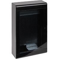 Изображение Щит навесной 36мод. слаботочный мультимедийный с черн. дверцей с монтажн. платой в компл. Рувинил 68036Ч-СЛ 