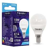 Изображение Лампа светодиодная 10Вт G45 6500К Е14 176-264В TOKOV ELECTRIC TKE-G45-E14-10-6.5K 