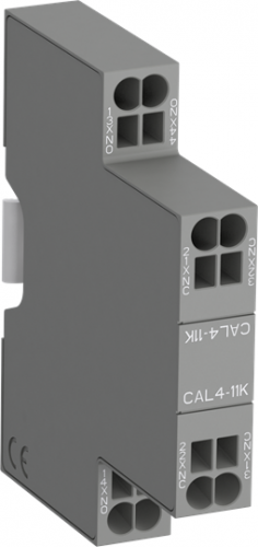 Изображение Блок контактный доп. CAL4-11K боковой с втычными клеммами для контакторов AF09K...AF38K и реле NF22EK...NF40EK ABB 1SBN010134R1011 