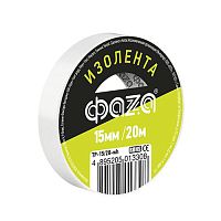 Изображение Изолента 15мм (рул.20м) бел. ФАZА 5013308 