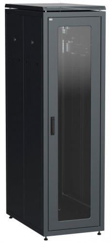 Изображение Шкаф сетевой 19дюйм  LINEA N 47U 600х1000мм стеклянная передняя дверь задняя перфорированная черн. ITK LN05-47U61-GP 