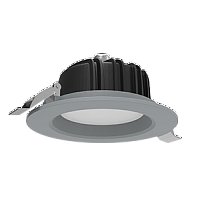 Изображение Светильник светодиодный "ВАРТОН" Downlight круглый встраиваемый 190*70 мм 25W 3000K IP54 RAL7045 серый матовый  V1-R0-H0083-10000-4402530 