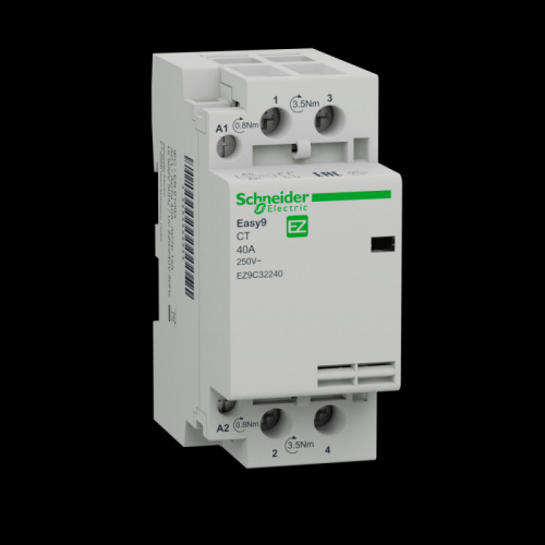 Изображение Schneider Electric Easy9 Модульный Контактор CT 2-полюсный, на номинальный ток 40 А 2НО 230/250В АС 50ГЦ 