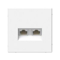 Изображение Розетка двойная компьютерная ArtGallery RJ45+RJ45 кат. 6A механизм лотос SE GAL001388 