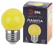Изображение Лампа светодиодная 4SMD Р45-1W-E27 шар жел. 1Вт E27 ERAYL45-E27 (для белт-лайт) ЭРА Б0049576 