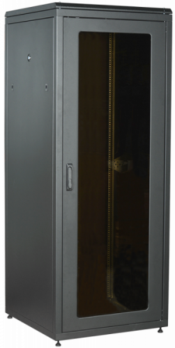 Изображение Шкаф сетевой LINEA N 28U 800х800мм стекл. передняя дверь задняя металлическая черн. ITK LN05-28U88-GM 