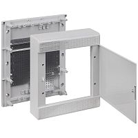 Изображение Щит навесной 24мод. слаботочный мультимедийный с серой дверцей с монтажн. платой в компл. Рувинил 68324С-СЛ 