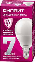 Изображение Лампа светодиодная 90 419 OLL-G45-7-230-4K-E14-FR ОНЛАЙТ 90419 