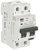 Изображение Выключатель автоматический дифференциального тока 2п (1P+NP) C 13 100мА тип A АВДТ B10N 36мм ARMAT IEK AR-B10N-1N-C013A100 
