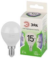 Изображение Лампа светодиодная GREEN LINE P45-15W-865-E14 GL 15Вт шар 6500К свет холод. E14 Эра Б0067054 