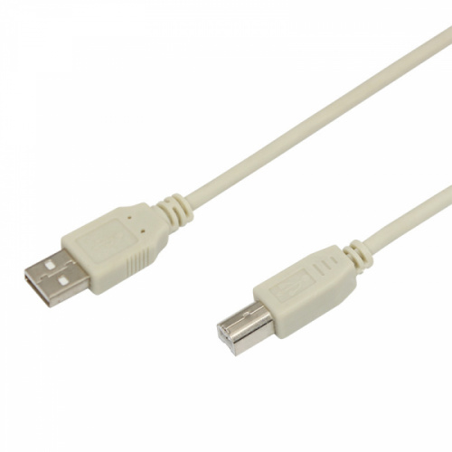 Изображение Шнур USB 2.0 (USB А-USB В) 1.8м бел. Rexant 18-1104 