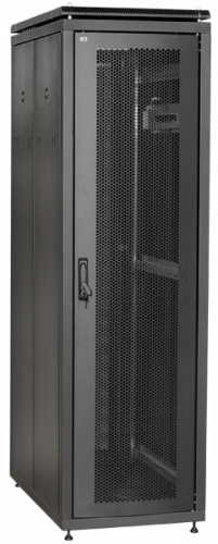 Изображение Шкаф сетевой 19дюйм LINEA N 42U 600х800мм перфорированная передняя дверь черн. ITK LN05-42U68-P 