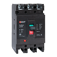 Изображение Автоматический выключатель LS125 18кА 3P 25А ProPact EKF mccb-125-18-3-25-ls 
