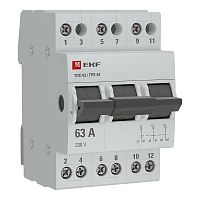 Изображение Трехпозиционный переключатель ТПС-63 3P 63А PROXIMA EKF TPS363 