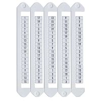 Изображение Маркировка для клемм Ш=5мм от 1 до 19 вертикал. ориентация DKC NUTB-5-1-19V 