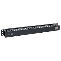Изображение Кабельный органайзер TERACOM PRO с крышкой 19" 1U пластиковый черный TRP-1CORF-PL-BK 